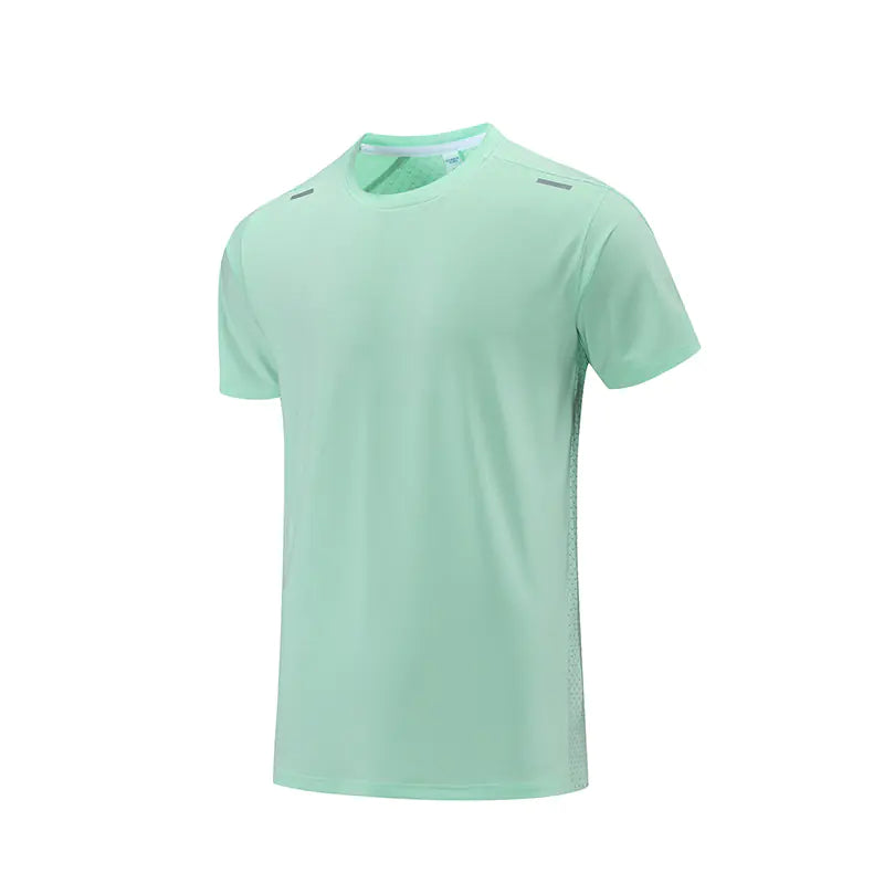 Men's Short Sleeve Reflective Sports T-Shirt - Quick Dry