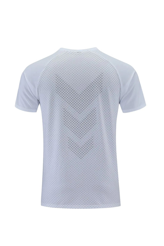 Men's Short Sleeve Reflective Sports T-Shirt - Quick Dry