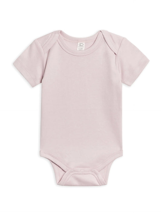 Colored Organics - Organic Cotton Baby Bodysuit - Short Sleeve Infant One Piece - Wisteria - 6-12M