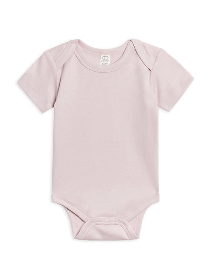 Colored Organics - Organic Cotton Baby Bodysuit - Short Sleeve Infant One Piece - Wisteria - 6-12M