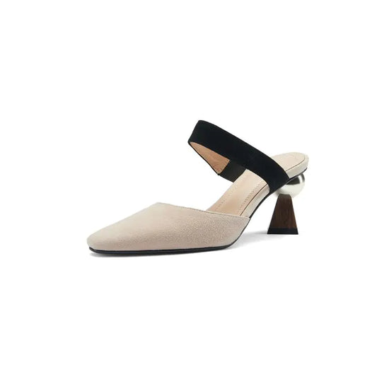 2023 New All-Leather Women's High Heel Shoes